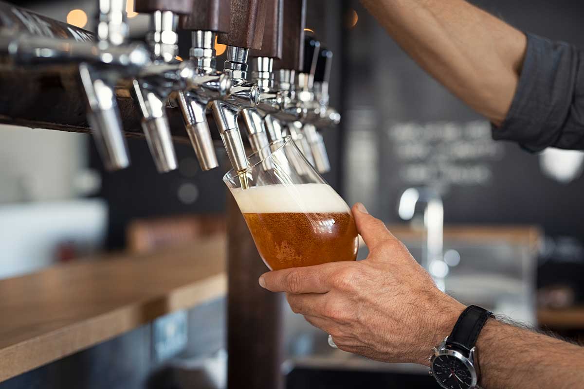 pouring beer